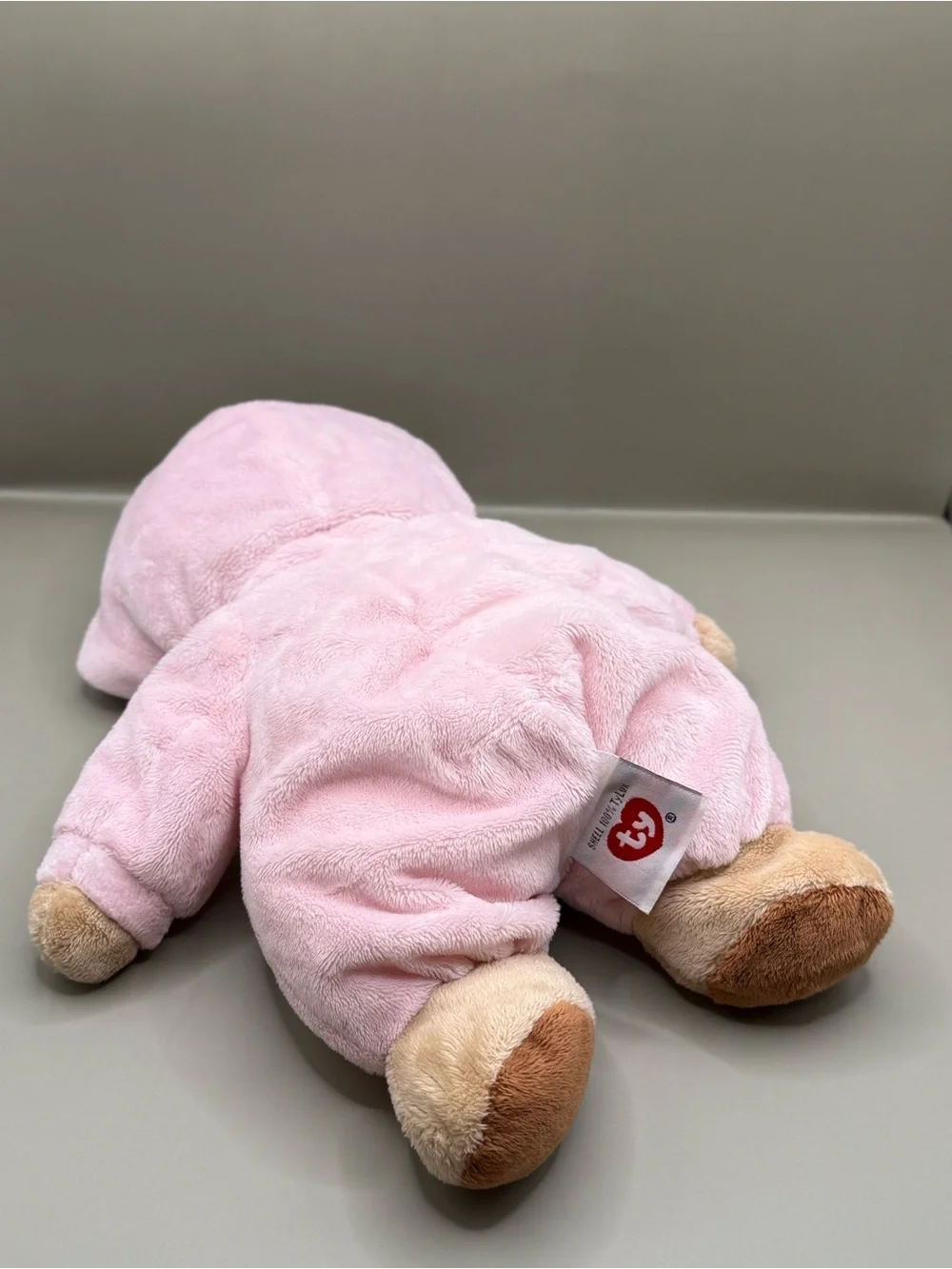 Ty Pluffies PJ Bear Tylux Plush Stuffed Animal Baby Lovey